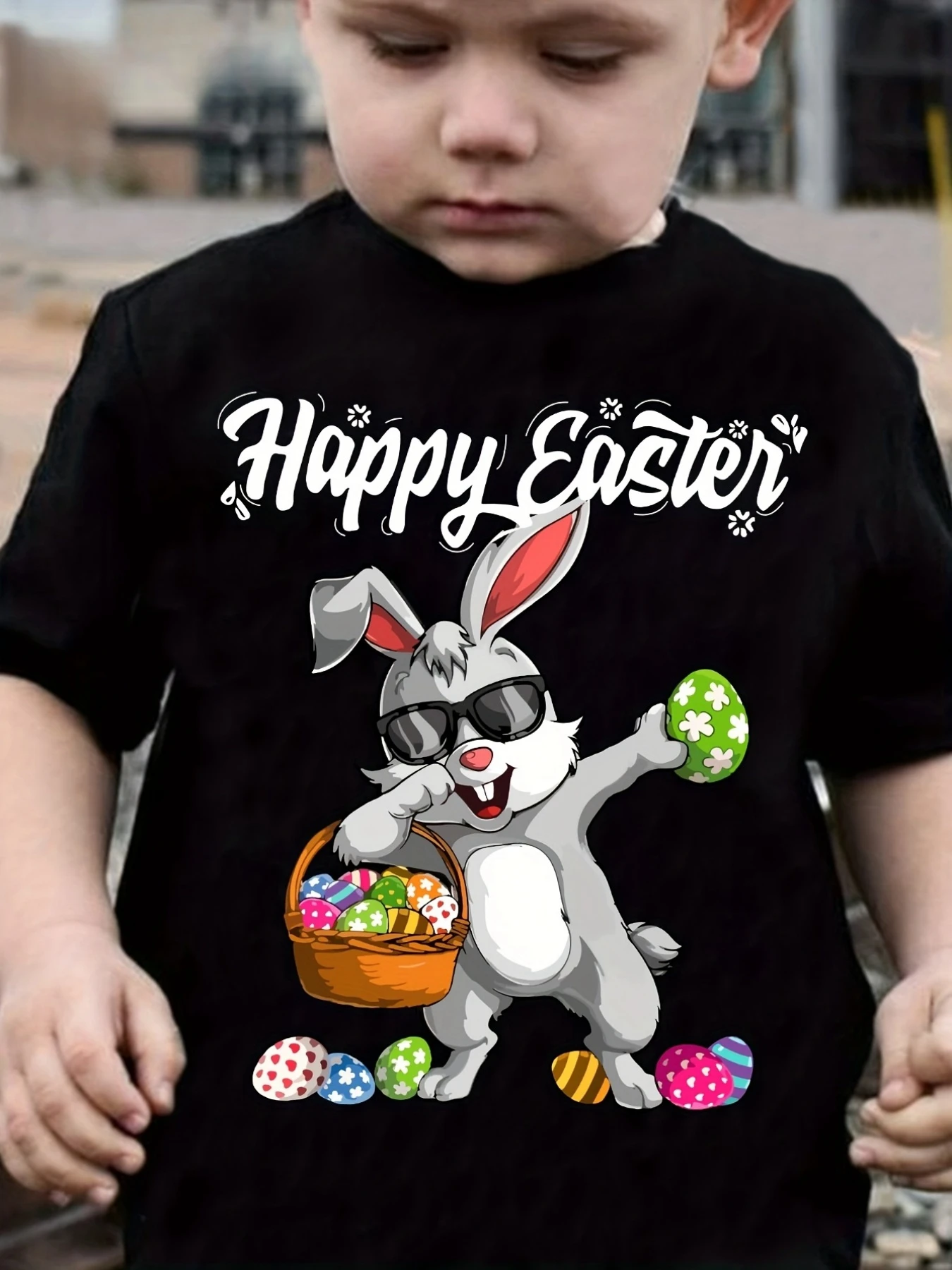 

Футболки для мальчиков, модная детская одежда с буквенным принтом, одежда для девочек с короткими рукавами, летняя детская футболка, пасхальные топы, футболки для детей