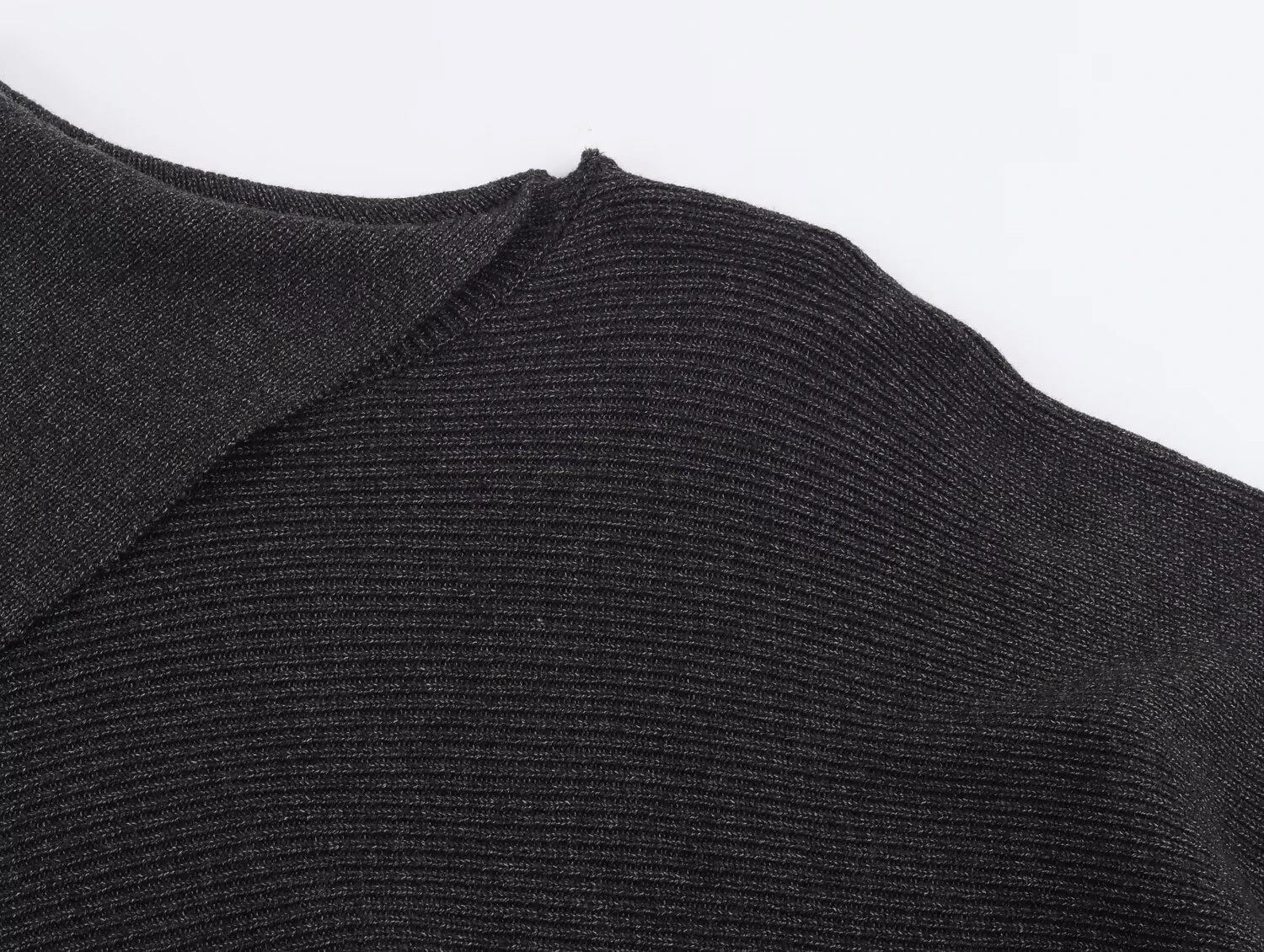 2025, Herbst/Winter, neue modische, vielseitige, lockere, asymmetrische Kragen-Umhang-Strickpullover-Jacke für Damen