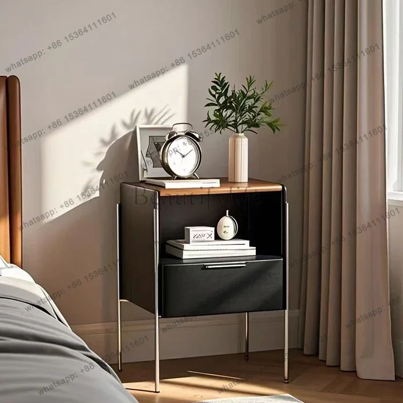 Nightstand European MetalLuxury Aesthetic Bedside Table Trendy Nordic Mesitaa De Noche Bedroom Furniture