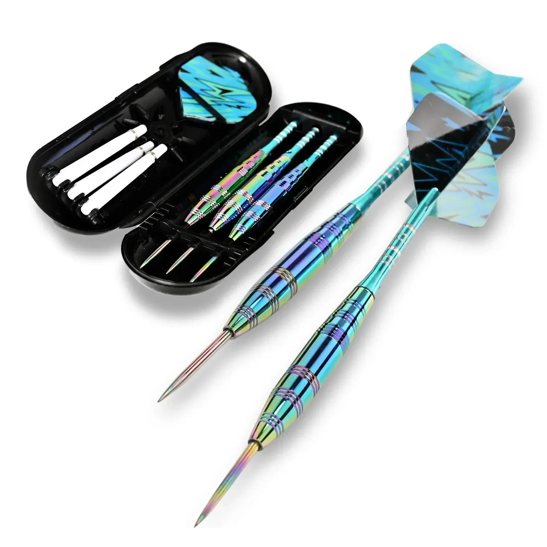 Professionelle Darts-Sets mit Stahlspitze, 23 g Darts mit Metallspitze, 3 Aluminium-Dartschäfte, Dart-Set mit Stahlspitze + zusätzlichen 3 Dart-Flights