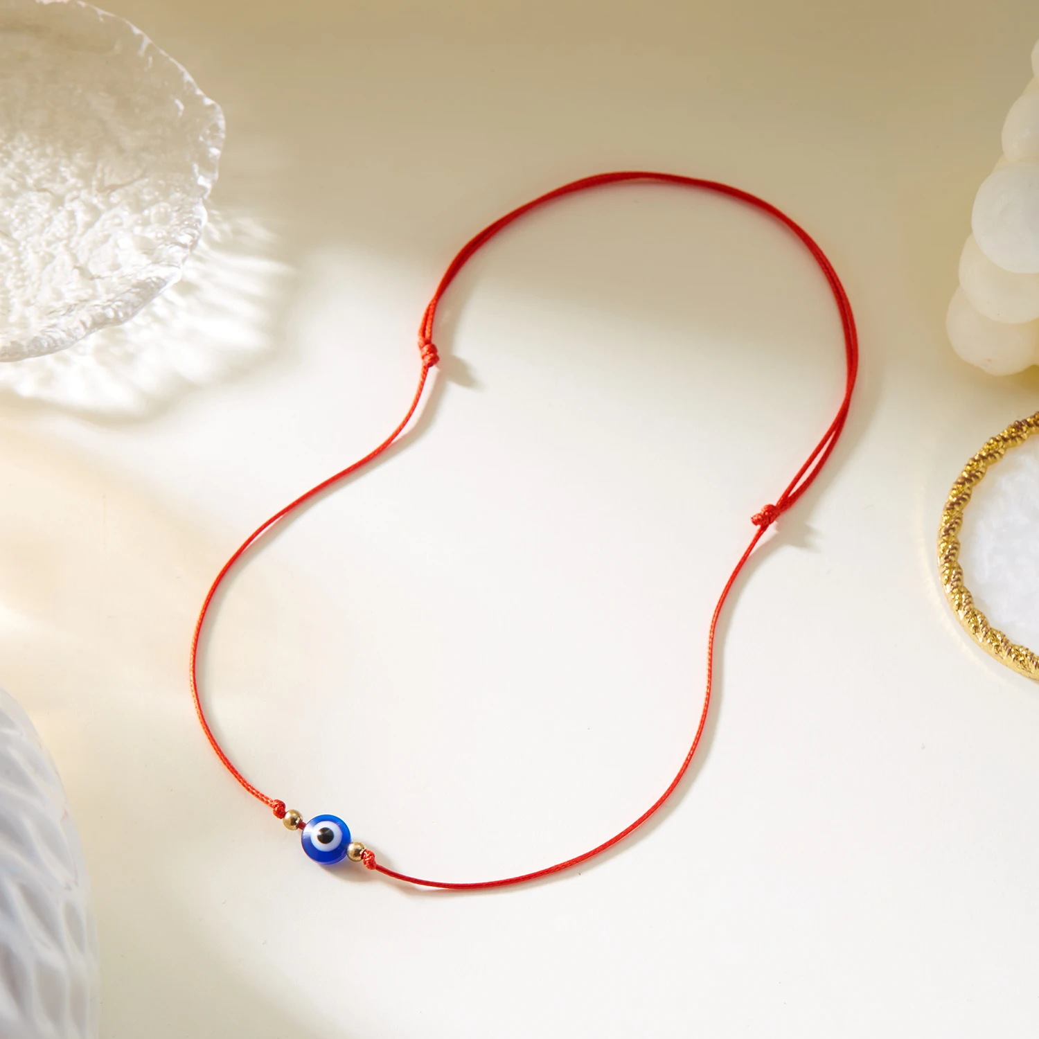 Minimalistische Lucky Red Rope Eye Anhänger Halsketten für Frauen Männer Mode Türkische Blaue Evil Eye Halsketten Party Schmuck Geschenke – Detail 19
