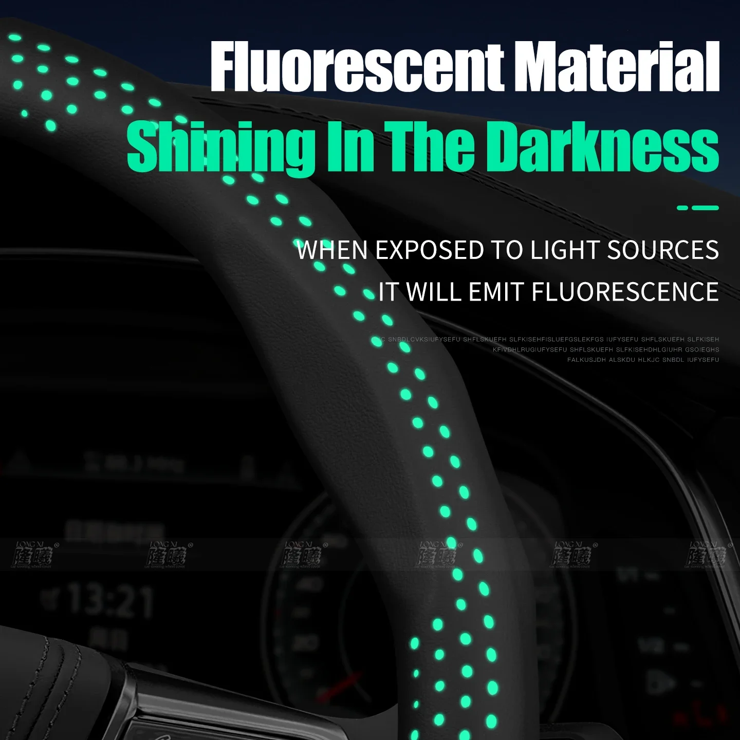 38CM 36CM Ultra-Thin Car Steering Wheel Cover All-Season Universal Anti-Slip Sweat-Absorbent Suede Nappa Automotive Interior