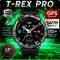 New T-Rex3 Pro 1100mAh Battery Smart Watch GPS path 5ATM Waterproof Sports Run tracker Outdoors Compass Military Smartwatch