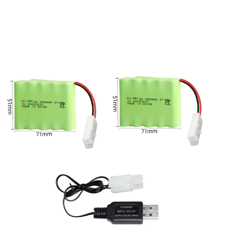 6V 1800mAh NiMH Battery SM/JST 6v USB charger for R/C toys stunt cars R/C trucks R/C boat R/C tank Remote Contolled Vehicles