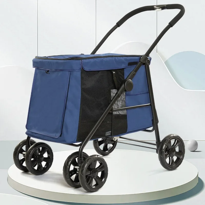 

Pet Stroller 2025 New Large Dog Outdoor Pet Cart Universal Large Dog Pet Cat Cart Foldable High Quality Stroller for Cat