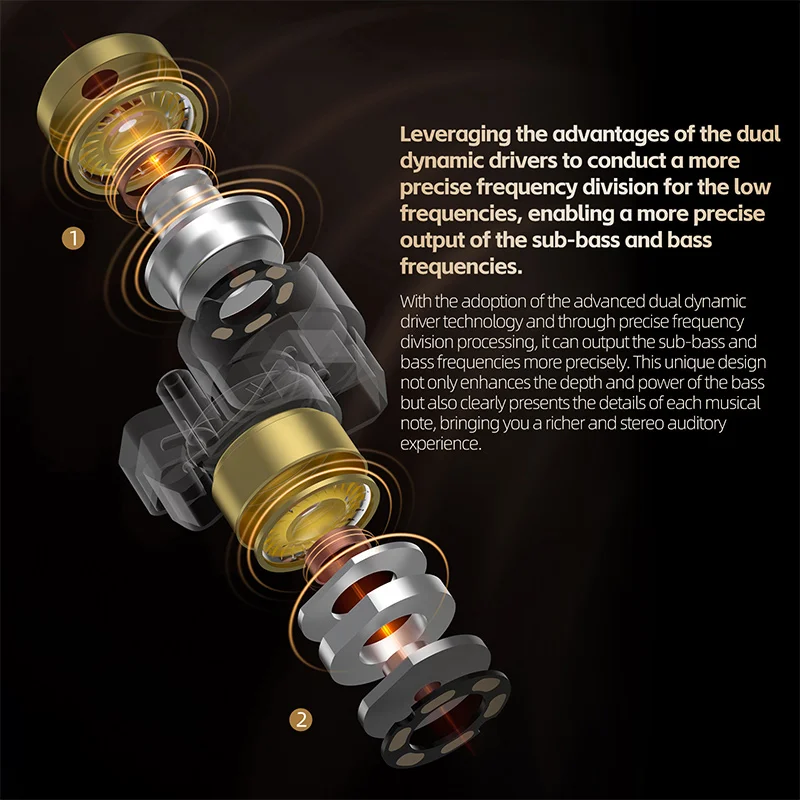 KZ ZA12 strongest KZ hybrid IEM earphones dynamic With Tuning Switches Supports Custom Tuning Ideal for Professional Users