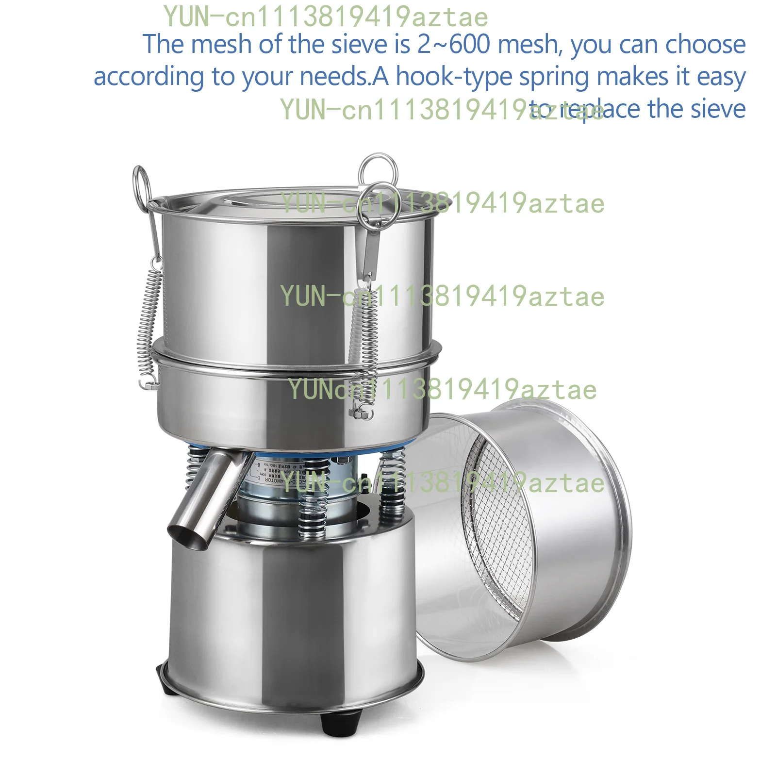 20CM Mini Electric Vibrating Sieve Shaker Stainless Steel Screen Lab Machine For Powder Granule Separation