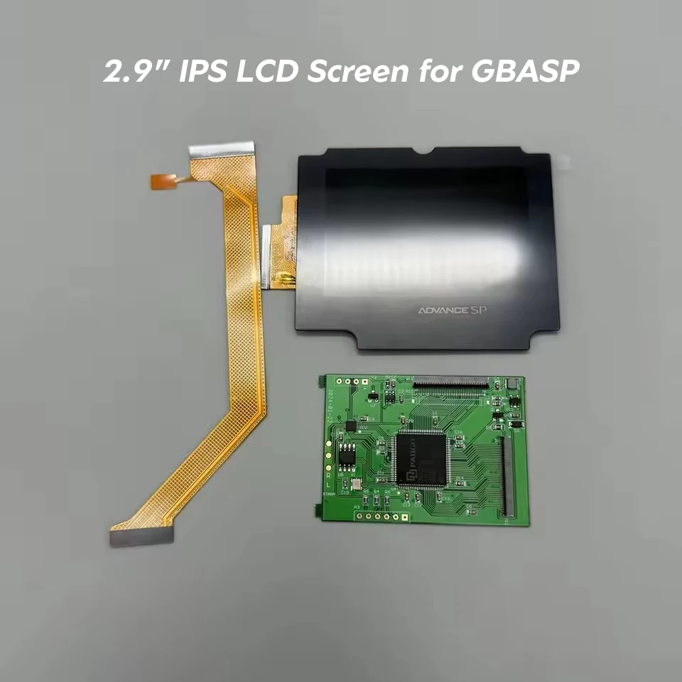 

2.9 Inch Original Size IPS High Brightness Screen For Gameboy Advance SP GBASP Replacement Display Support Pixel Mode