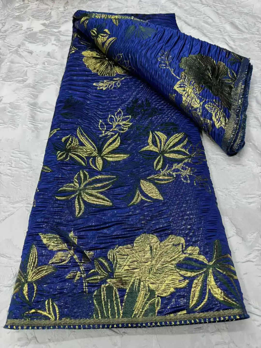 

Высококачественная жаккардовая кружевная ткань 2026 года, 5 ярдов, французский брокат