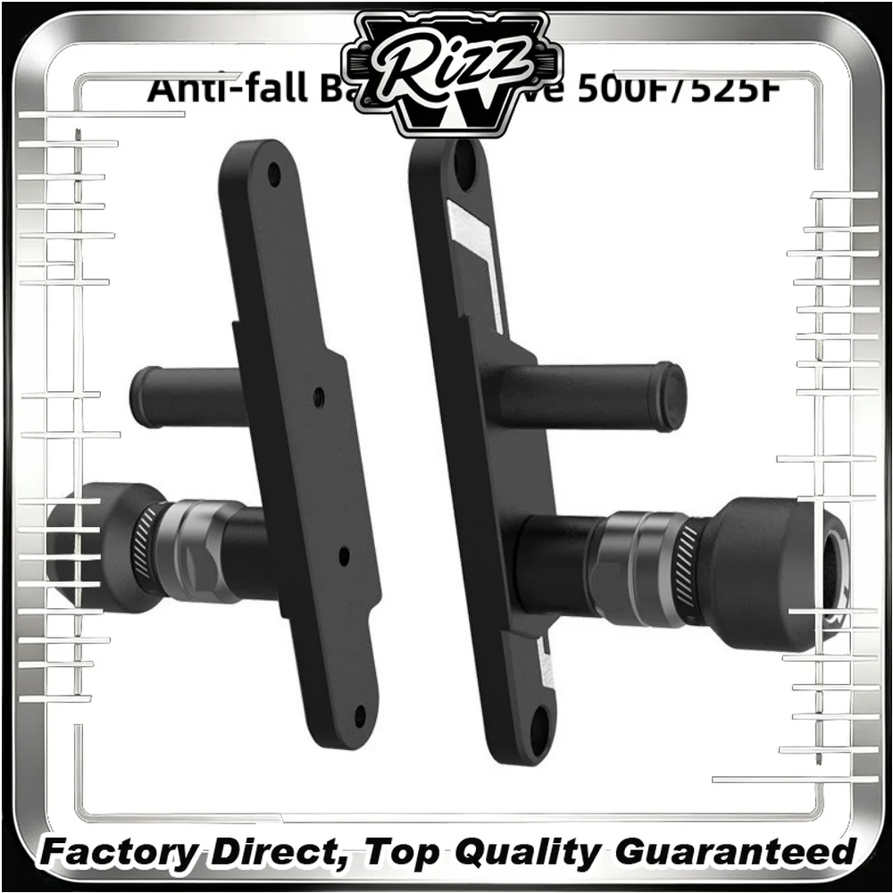 FOR Heavy-Duty Motorcycle Crash Bar Upgrade Thickened Steel Shock-Dissipating Anti-Fall Safety Bumper for 500F 525F Enhanced