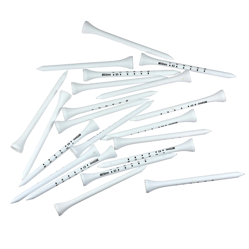 تي شيرتات جولف بيضاء احترافية ، مقياس رقمي للجولف ، إكسسوارات جولف ، 83 حامل خشبي مخطط ، 50 #5