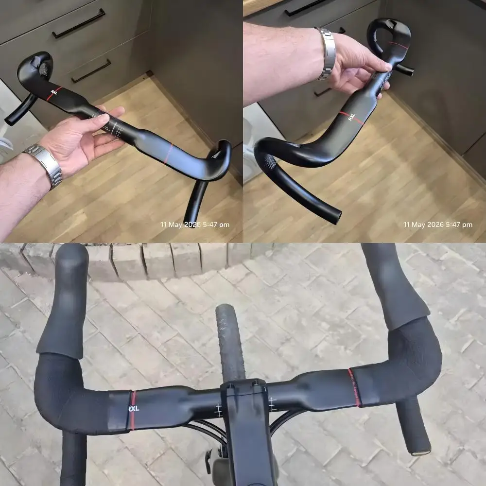 RXL SL Carbon-Lenker für Rennräder, Gebogener Lenker 31,8 mm, Aero-Dropbar, Rennradlenker mit Innenkabelführung 400/420/440 – Detail 2