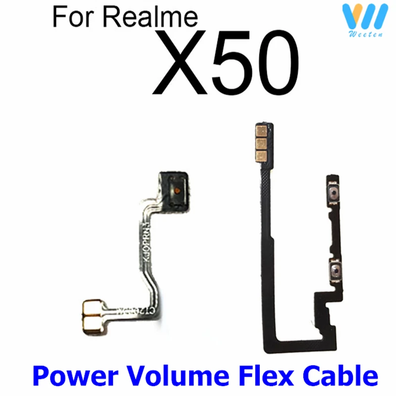 Power Volume Buttons For OPPO Realme X50 Pro X50M XT XT-730G ON OFF Power Volume Side Key Button Flex Cable Ribbon Repair Parts