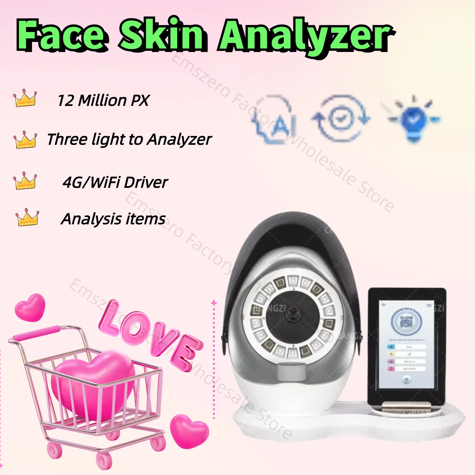 

The Most Popular 3D Skin Diagnostic System With 36 Million Pixel Face Part Analysis Machine And Skin Moisture Detector In 2025