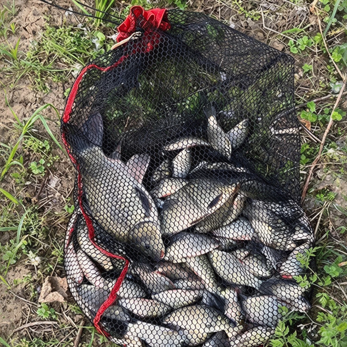 Drawstring Fishing Net Bag Cage Landing Set Articles Accessories Everything L;arge Freshwater Fisherman Goods New Products Items
