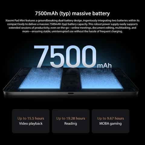 Планшет Xiaomi Pad Mini, 8", 8/256ГБ, 12/512ГБ, Wi-Fi, Android