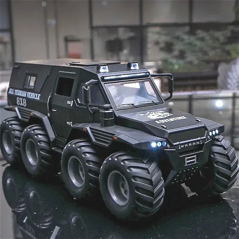 Avtoros Shaman 8x8 ATV, coche blindado de aleación, vehículo todoterreno para niños, 1:24, Rusia, regalo