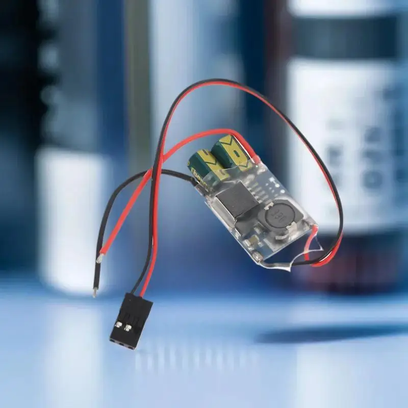 Receptor de Dron RC, fuente de alimentación externa UBEC-5A 2-7S BEC, regulador de interruptor antiinterferencias de protección completa de ruido RF más bajo
