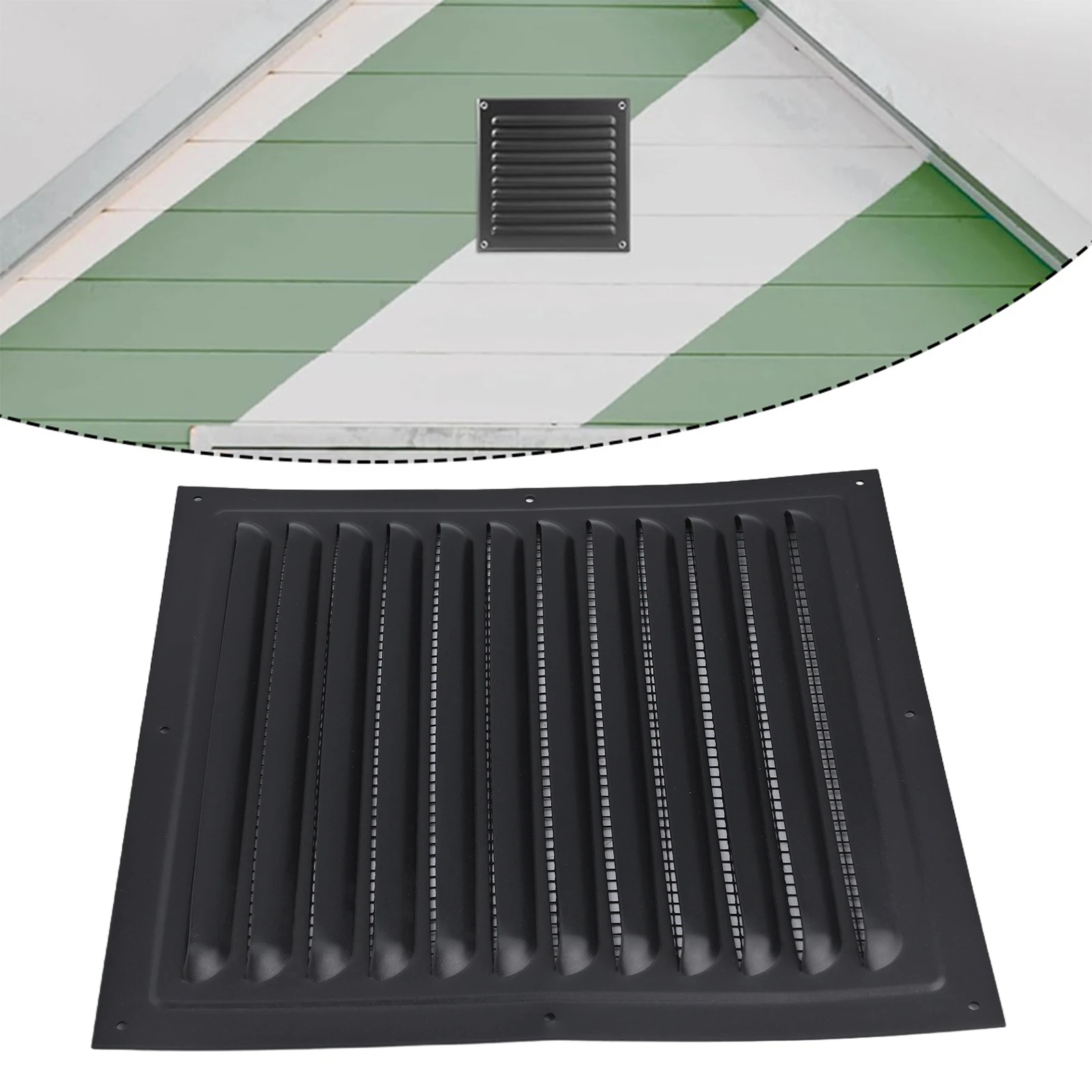 

Metal Louver Vent Cover Exterior Wall Grille Cover Long Lasting Portable Ventilation Square Vent Specifications