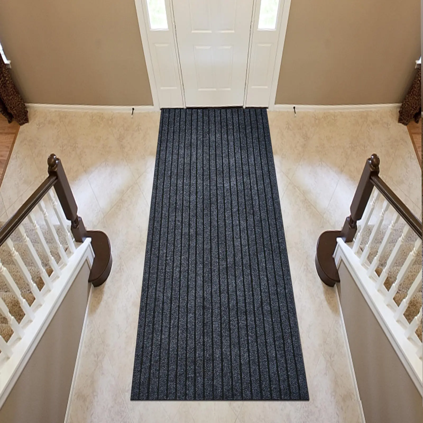 Striped Floor Carpet, Entrance Hallway Floor Mat Carpet, Household Absorbent Anti Slip Kitchen Carpet
