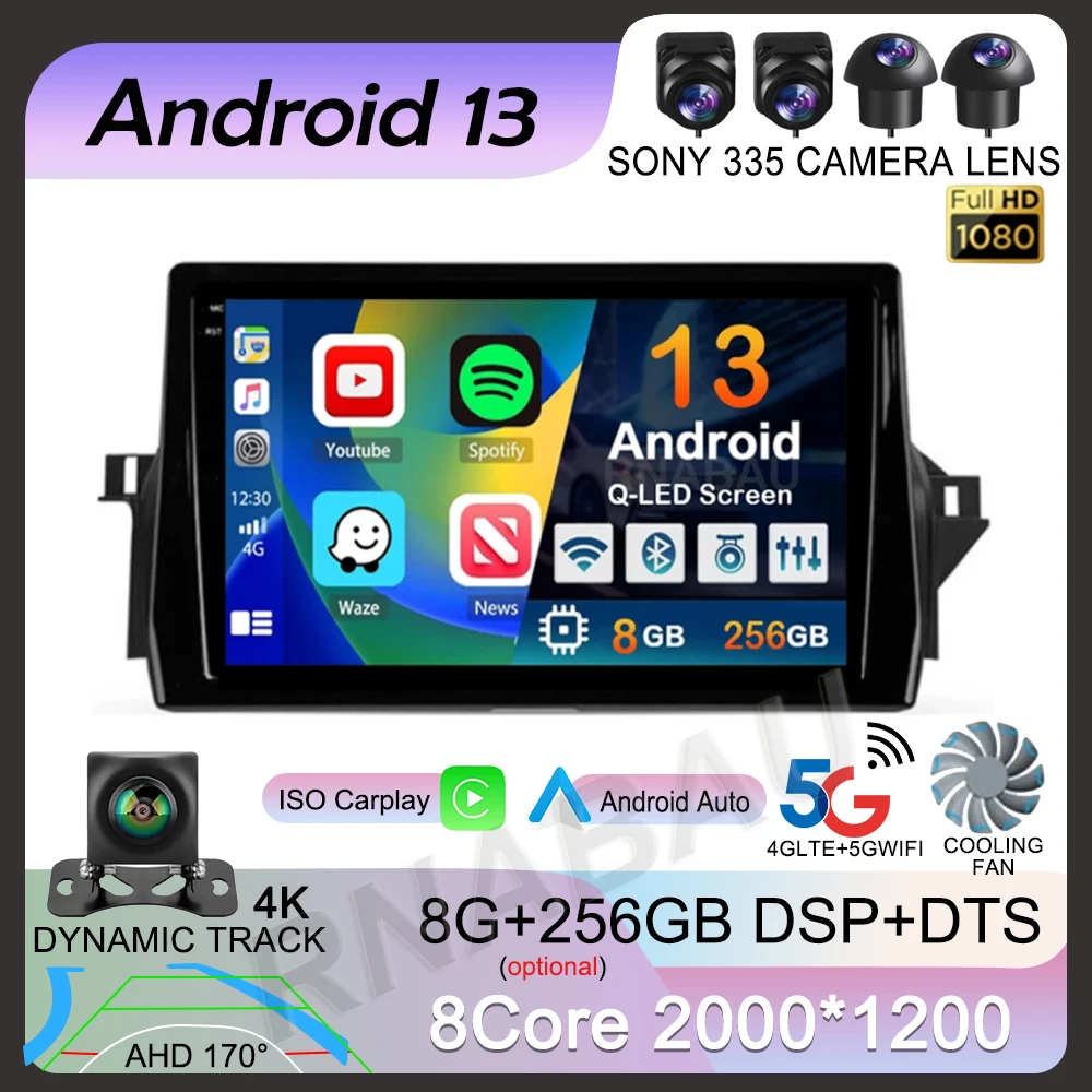 

Carplay Auto Car Radio Android 14 For Toyota Camry VIII 8 XV70 2020-2021 Multimedia Video Player Navigation GPS Stereo Head Unit