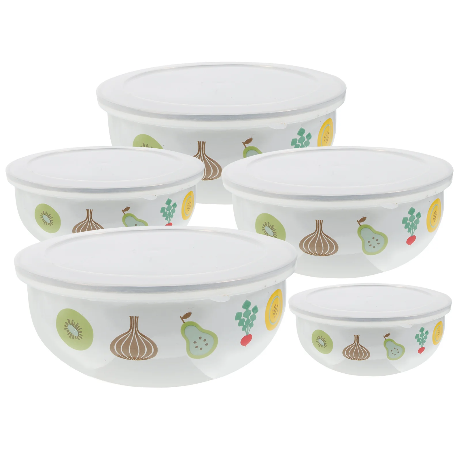 

1 комплект, эмалированные миски, контейнеры для хранения свежести, изысканные, легко чистящиеся, для дома, ресторана, пикника, макароны, лапши, хлопья, салата