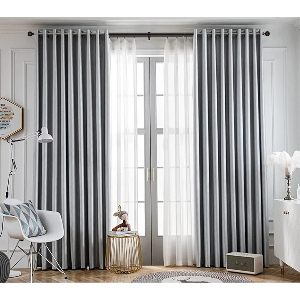 ديكور قضيب A&F - قضيب ستارة بجيب عريض 2.5 بوصة لنوافذ مقاس 18 إلى 28 بوصة