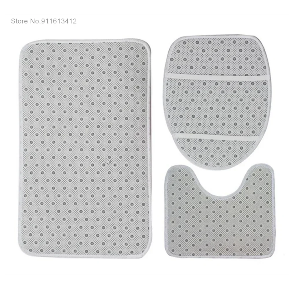 Mickey Mouse Gray Cartoon Anime 4 Piece Mats Bathroom Decorations And Shower Sets Full Set Accessories Curtain Bath & Items