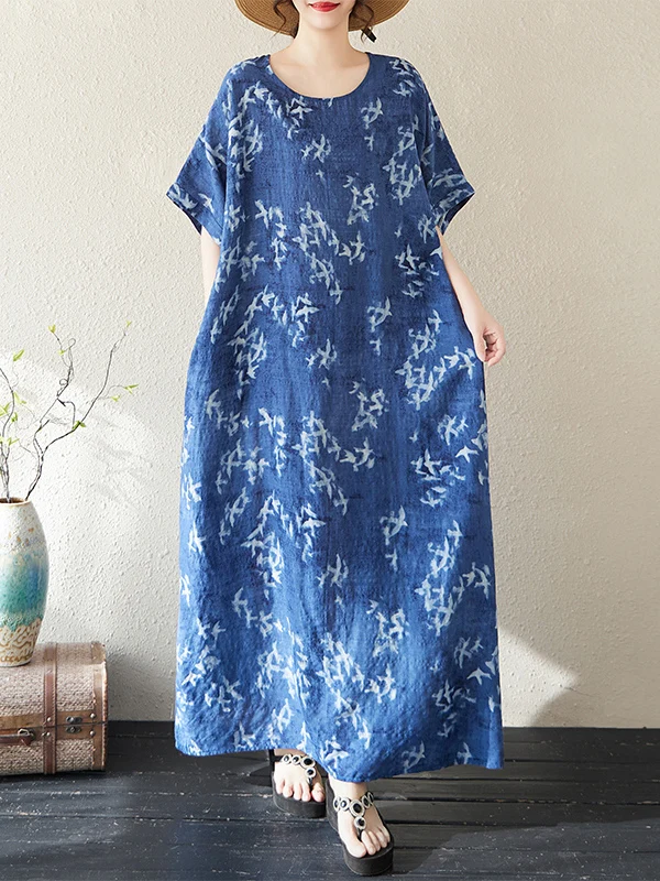 

Свободный крой Long Beach Dr Copper Ammonia Thin Large Size n Holiday Sle Cool Summer Casual round Ne ort Sve