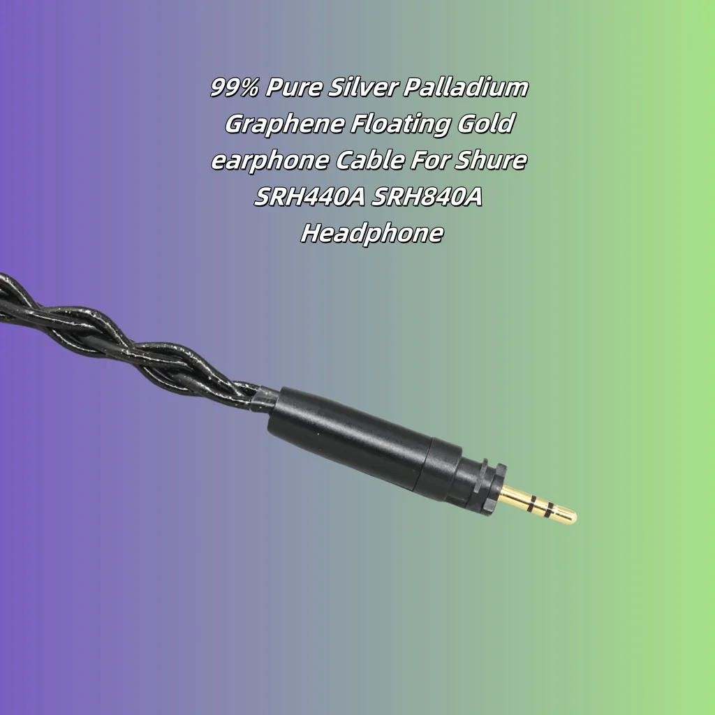 99 % reines Silber, Palladium-Graphen, schwimmendes Gold-Kopfhörerkabel für Shure SRH440A SRH840A Kopfhörer 8771