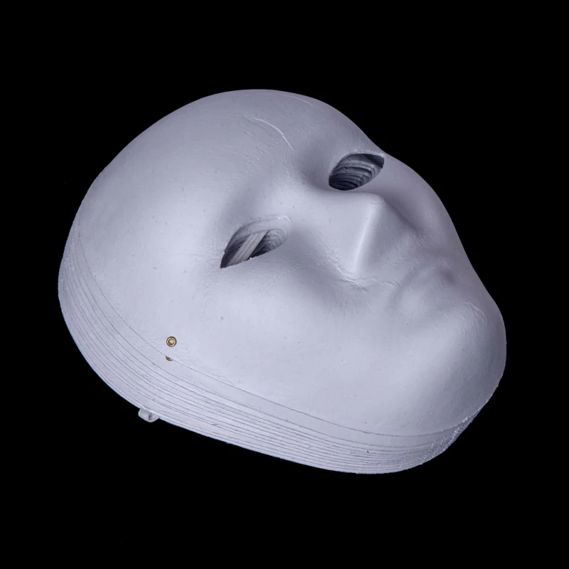 White Blank Paper Mache Full Face Mask DIY Hand Painted Halloween Carnival Masquerade Festival Party Cosplay Costume Decor Mask