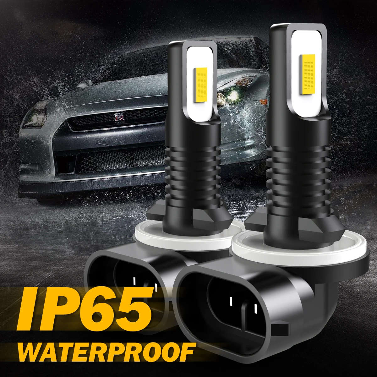 Katur 2Pcs H27 Led 881 Led Bulb H27W2 2400LM 6500K White Car Fog Light Front Head Driving Running Lamp Auto 12V H27W/2 H27W