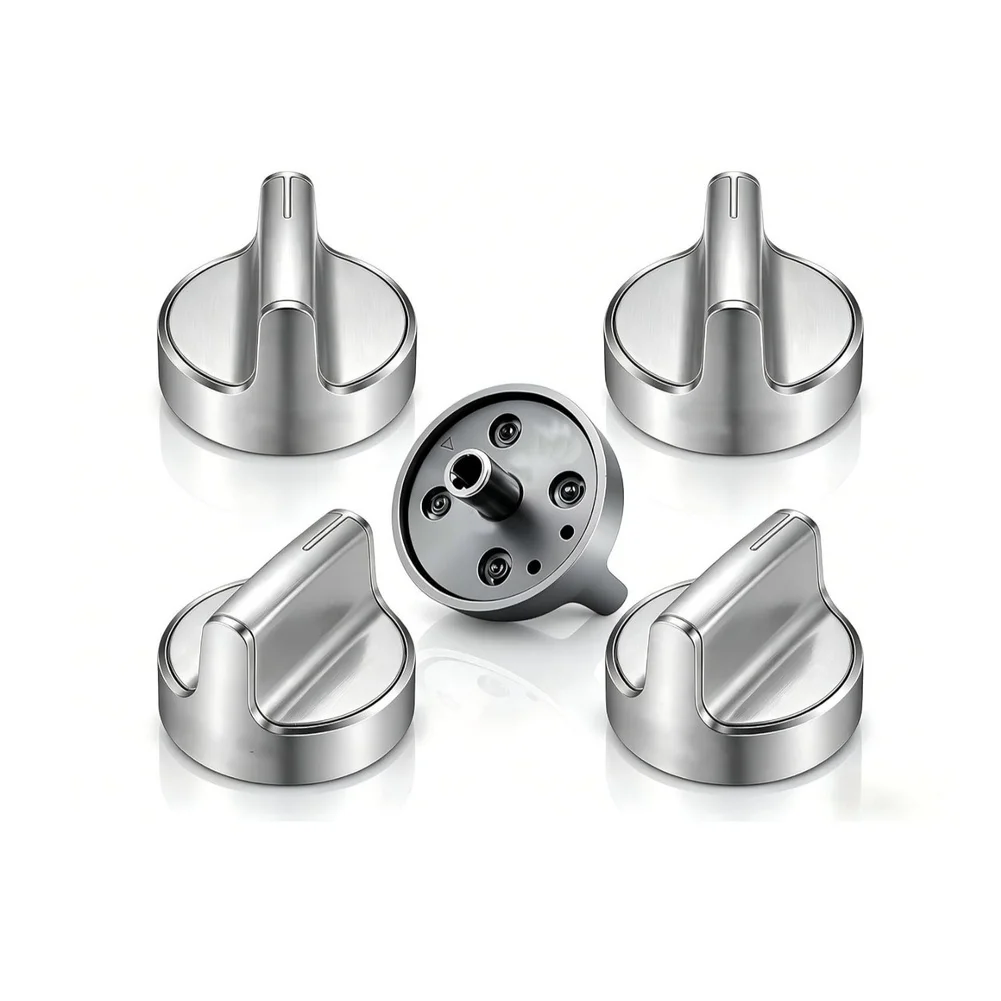 Stainless Steel For Range Knob W10594481 Tool Free Installation D Shaft 0.18 inch Diameter 1/2 inch Extension Length