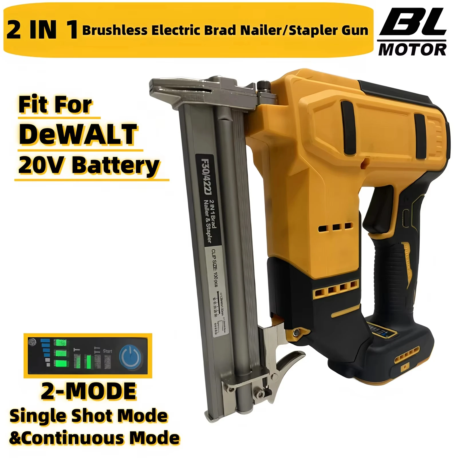2-IN-1 브러시리스 무선 브래드 네일건 직선 및 N - Nail Gun Brad 리뷰 및 가격