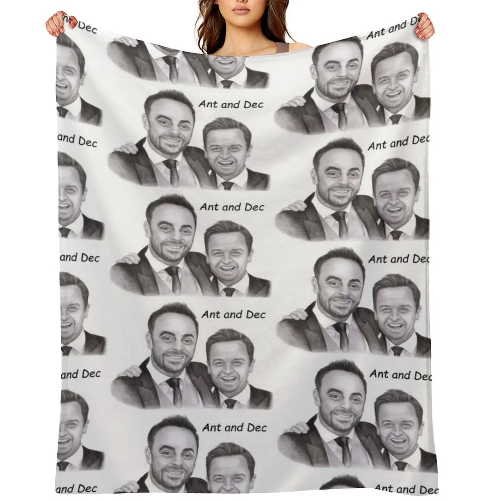 

Ant and Dec Throw Blanket warm for winter Polar Summer Extra Large Throw Blankets