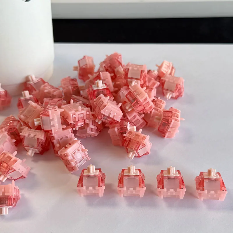 Teclado Magnético Personalizado UR Pink Ice Ultra Switch 35gf 700Gs Configuração Livre Pré-Viagem Gamer Para Wooting 60HE+ E Outros