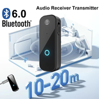 Bluetooth 6.0 Transmitter Receiver Adapter Wireless Audio For Car Music Headphone Speaker 3.5mm Jack AUX Wireless Audio Adapter