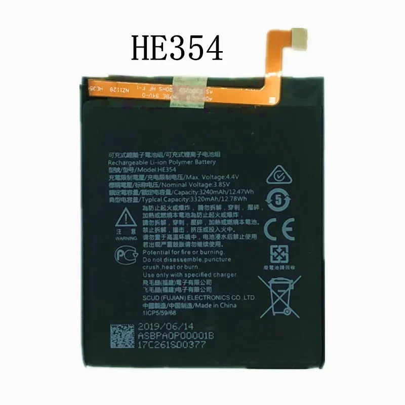 Original HE354 3240mAh Battery For Nokia 9 PUREVIEW Lithium Polymer Batteries + Free Tools