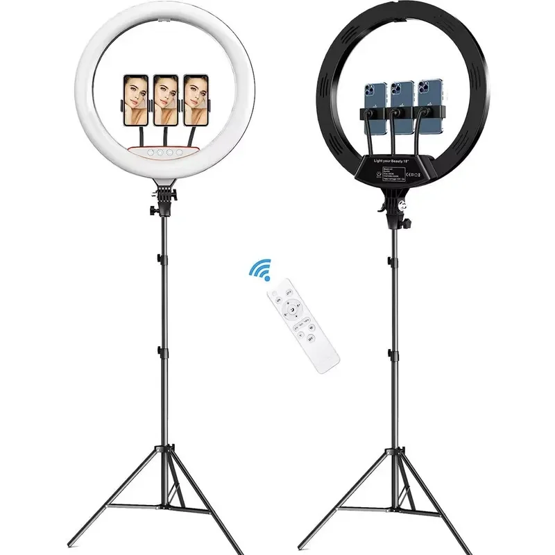 Portable 18 Selfie Fill Light Emitting Diode Ring Light Soft Video Makeup Strap Remote Control 2700k-7000k Photography