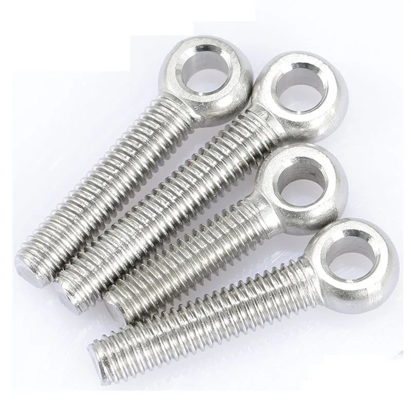 DIN444 Eye Bolt 304 Stainless Steel Round Ring Head Link Bolt Fisheye Eye Slip Hole Screw M5 M6 8M M10 M12 M14 M16 M18 M20 GB798