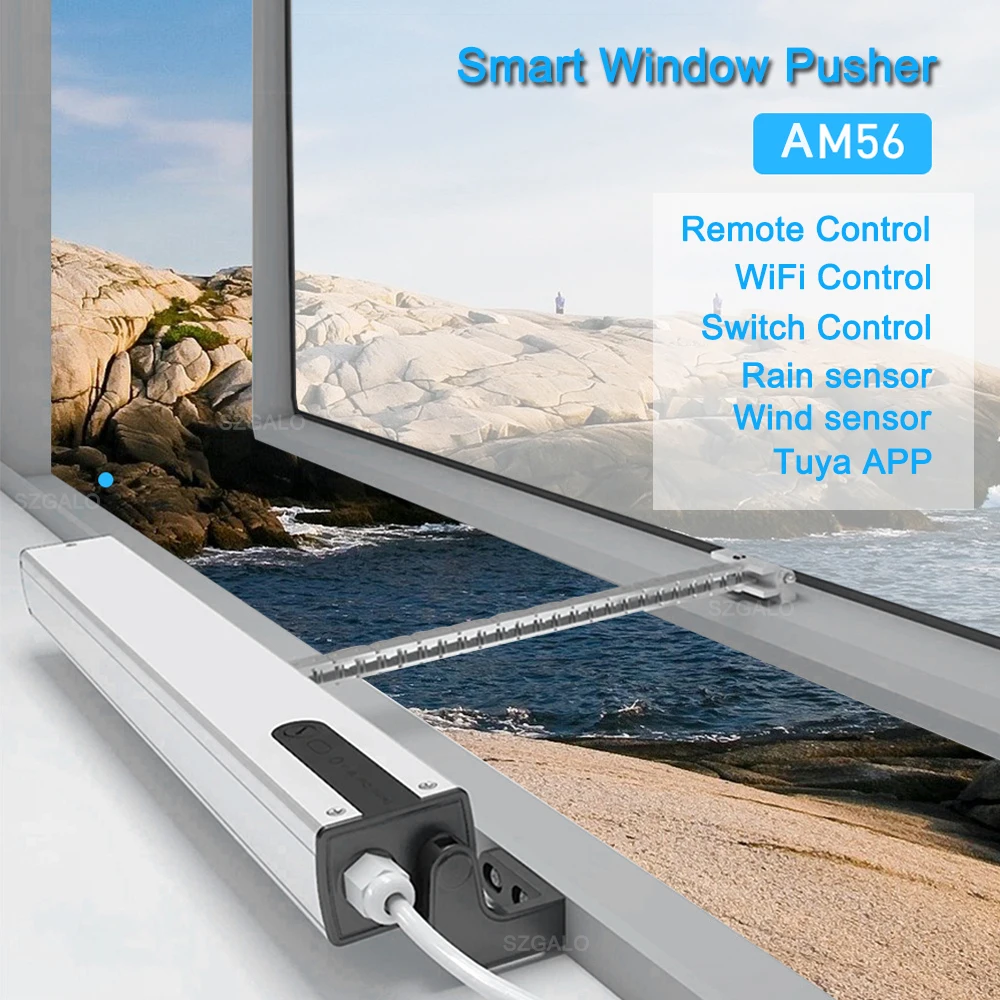 A-OK Electric Window Opener, 4 Wires Motor, Smart Controlled by Your Wired Controller Google/ Amazon alexa etc.