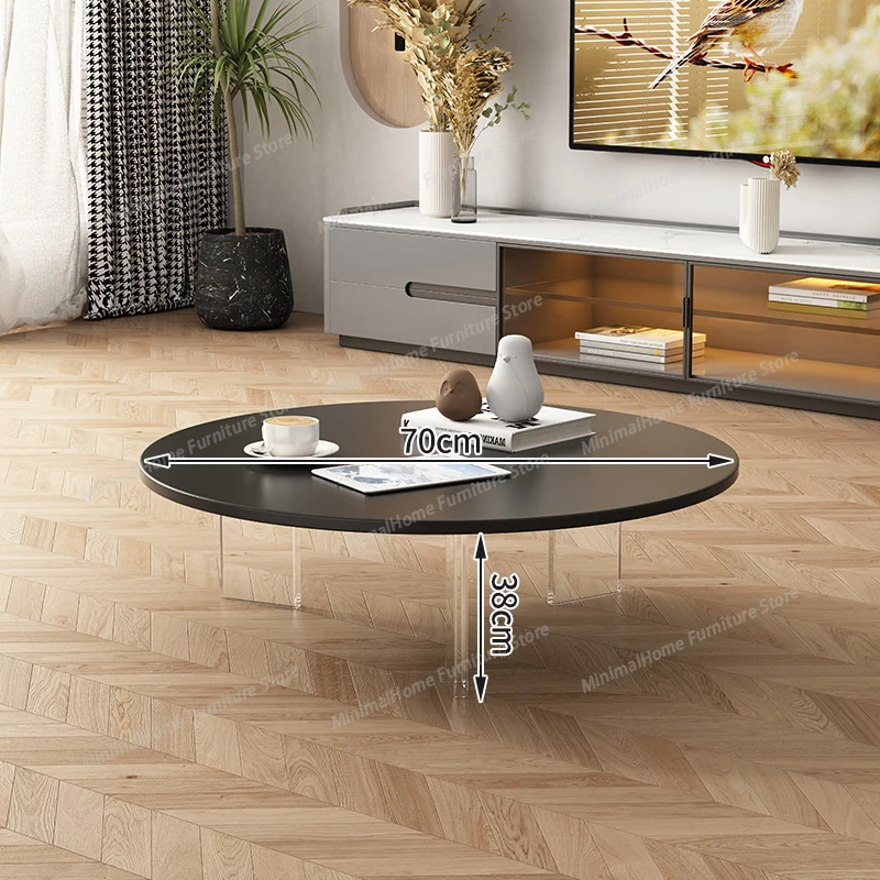 Cute Unique Side Table Italian Round Minimalist Clear Simple Cute Cheap Coffee Table Luxury Kaffee Tische Lounge Suite Furniture