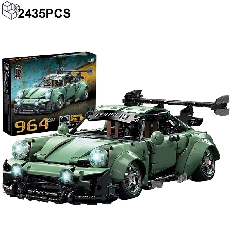 2435PCS Technical MOC Sport 1:8 Scale Retro Car Roadster Model Building Blocks Brick Toys for Children and Adults Christmas Gift