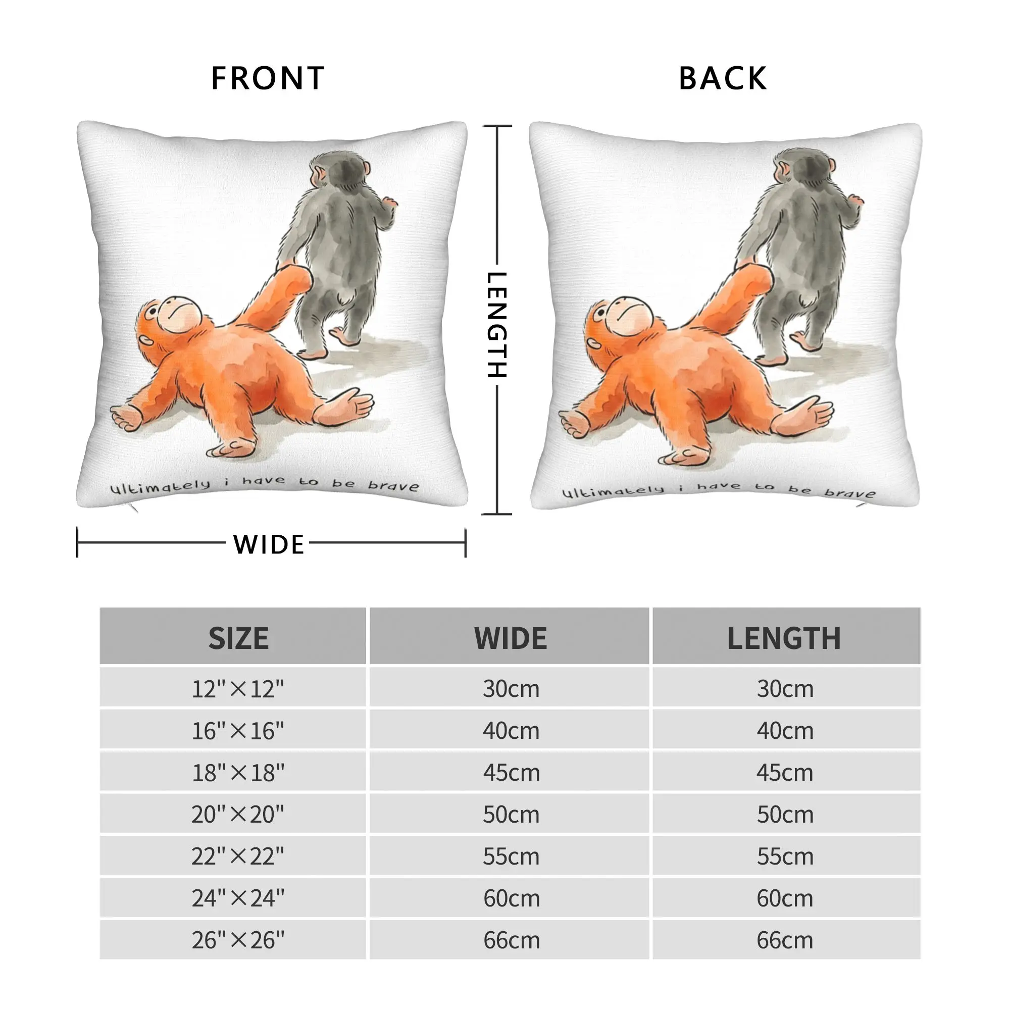 Pillow Cover Team Punch Monkey Support Squad Graphic  Retro Trendy Pillow Case For Sofa Home Decor Pillowcases