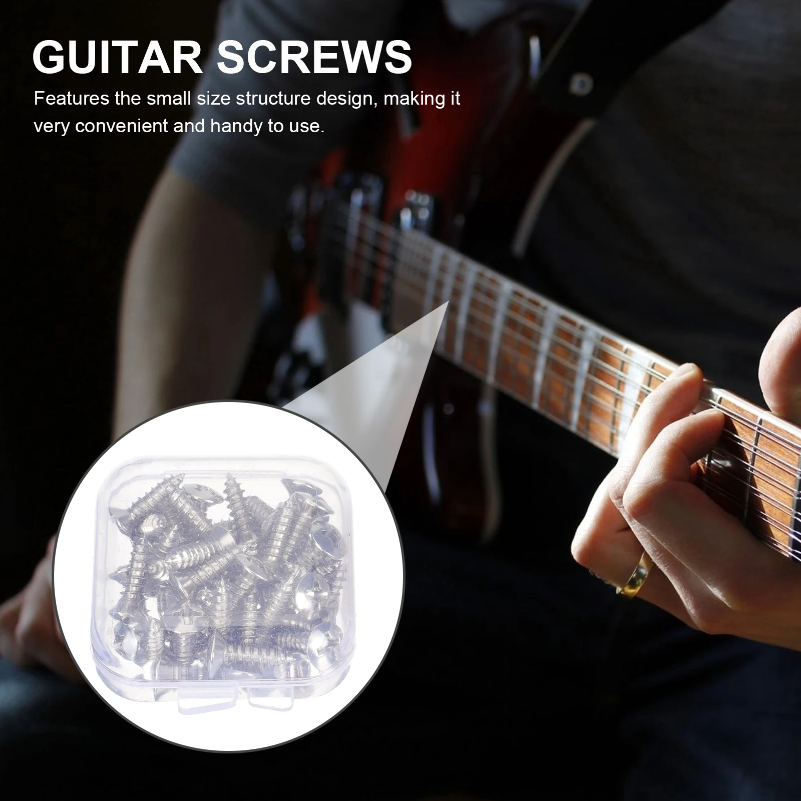 

100Pcs Guitar Pickguard Screw High Grade Material Long Time Service Excellent Fixing Effect for Music Instruments Accessory
