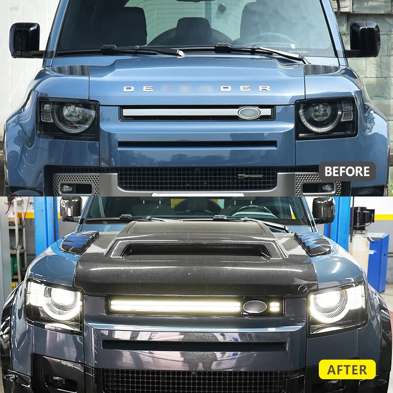 High quality With led lamp front grille for 2020-2022 Land Rover new Defender  110/90