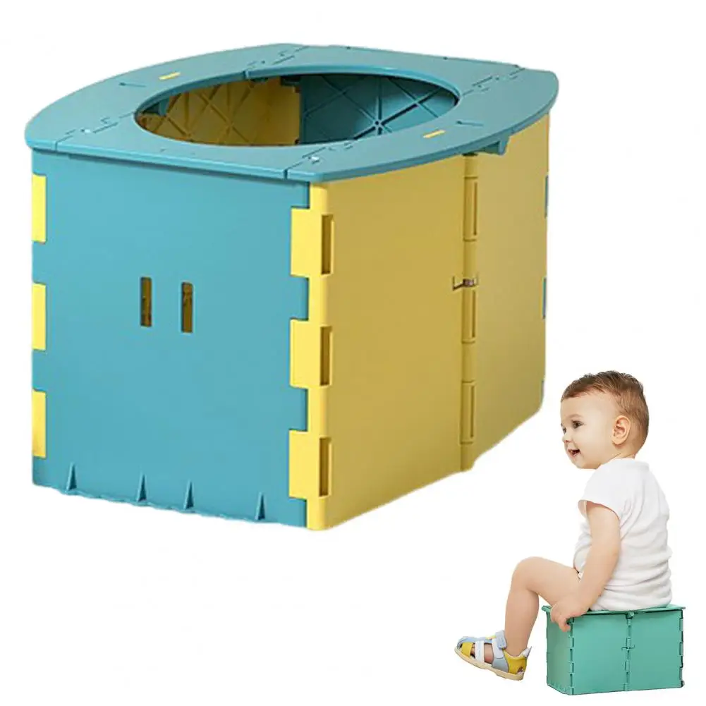 휴대용 변기 접이식 디자인 원스텝 설치 어린이 변기 청소 가방 포함 최대 50KG 변기 의자 지원