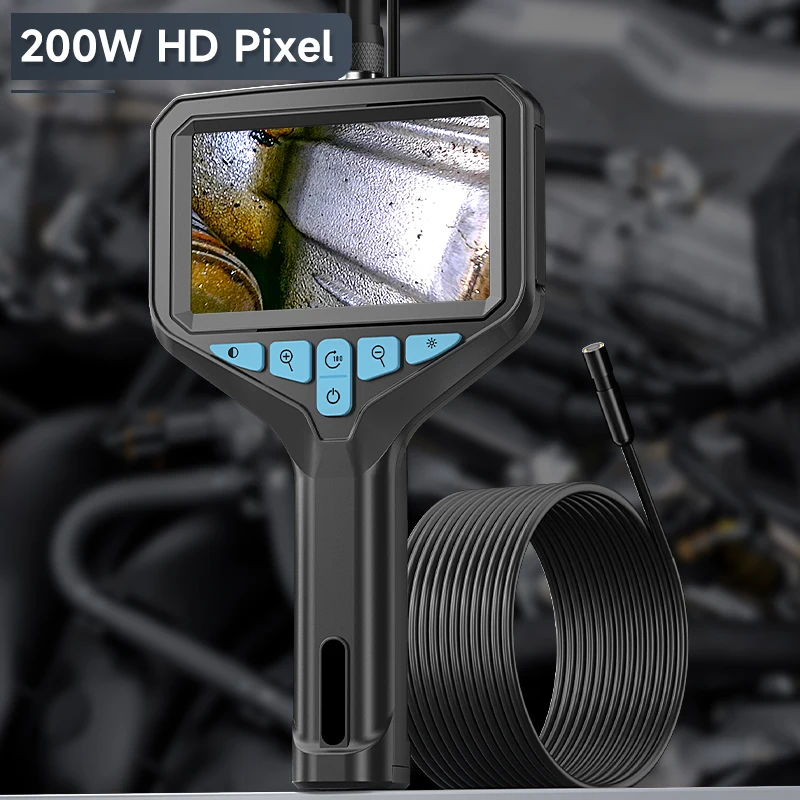 2-100m Borescope 8mm Camera 1080P HD 4.3'' Screen Endoscope IP67 Detachable Design 2600mAh Inspection Camera for Piping