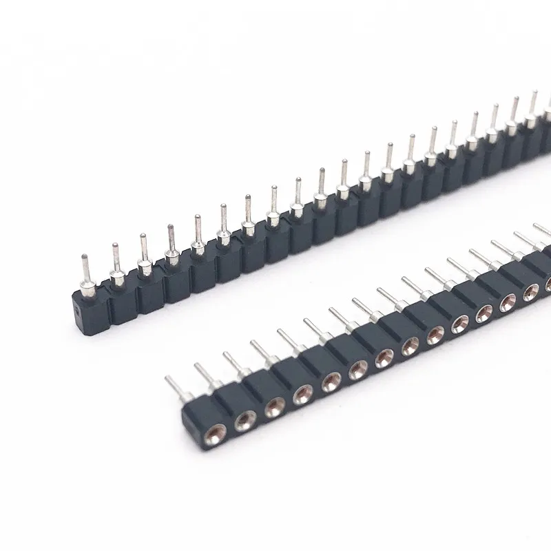 10 Stuks 2.54 Mm Pitch 1X40 Pin Enkele Rij Ronde Vrouwelijke Pin Header Connector
