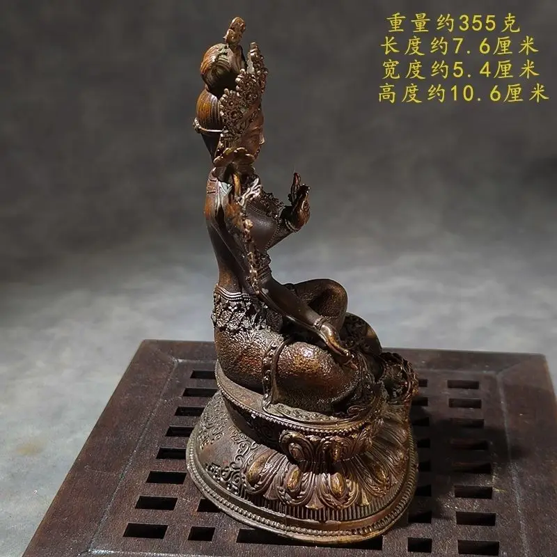 Green Tara Tibetan antique Buddha statue ornament home desktop worship Bodhisattva Tantra Nepal collection